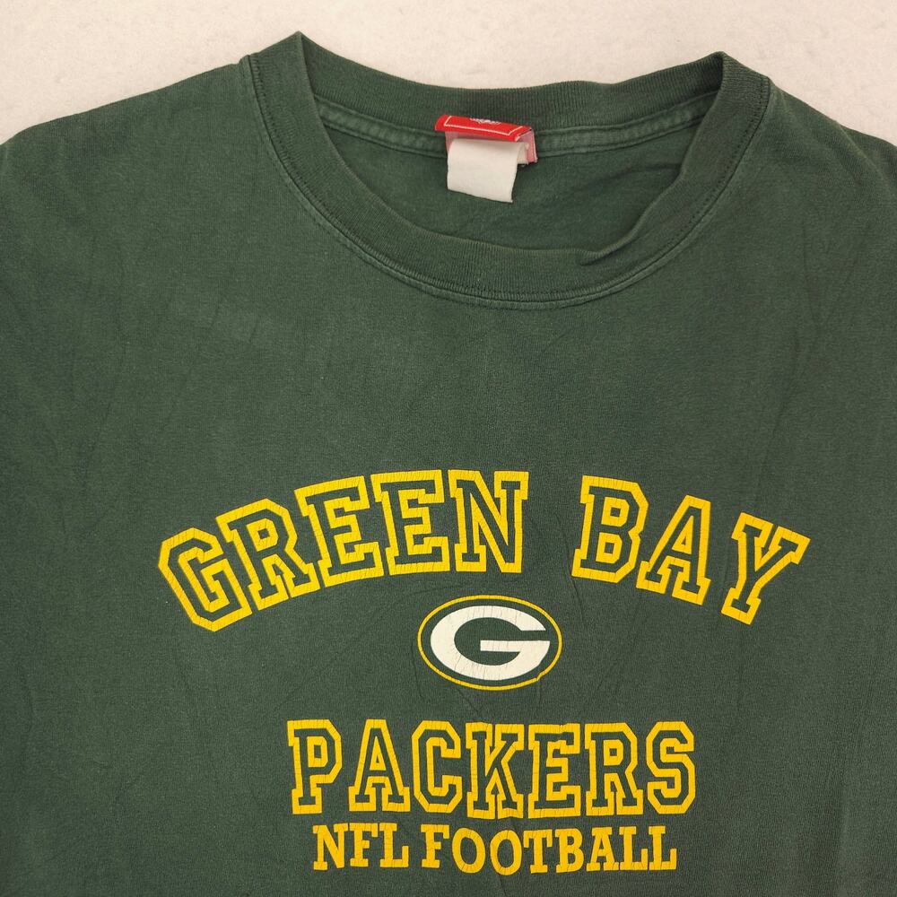 NFL Green Bay Packers Crew Neck Graphic Football Shirt Mens Size L Green 13600